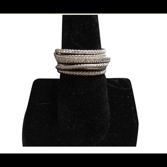 David Yurman Large Diamond Crossover Ring - Picture 3 of 10